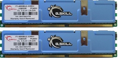 Patriot DDR500 + shrnutí vlastností testovaných 1GB modulů