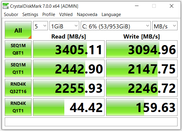 Lenovo s diskem Samsung