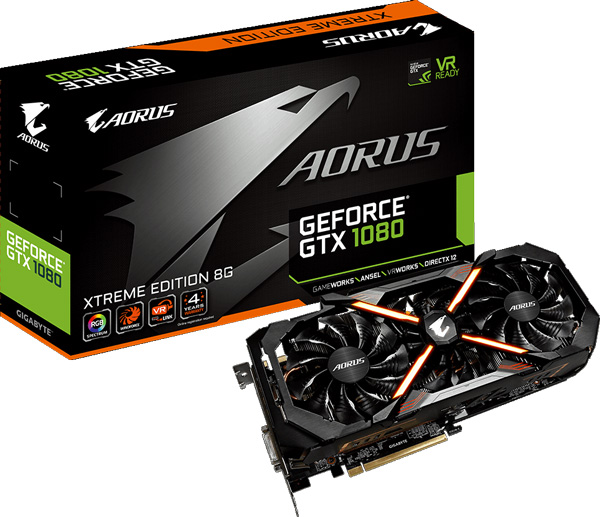 Grafická karta nVidia GeForce GTX 1080 – GIGABYTE GeForce GTX 1080 AORUS Xtreme Edition