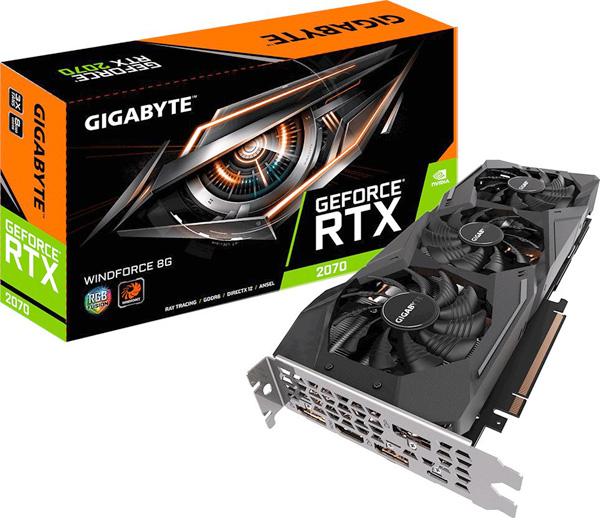 Grafická karta nVidia GeForce RTX 2070 – GIGABYTE GeForce RTX 2070 WINDFORCE 8G