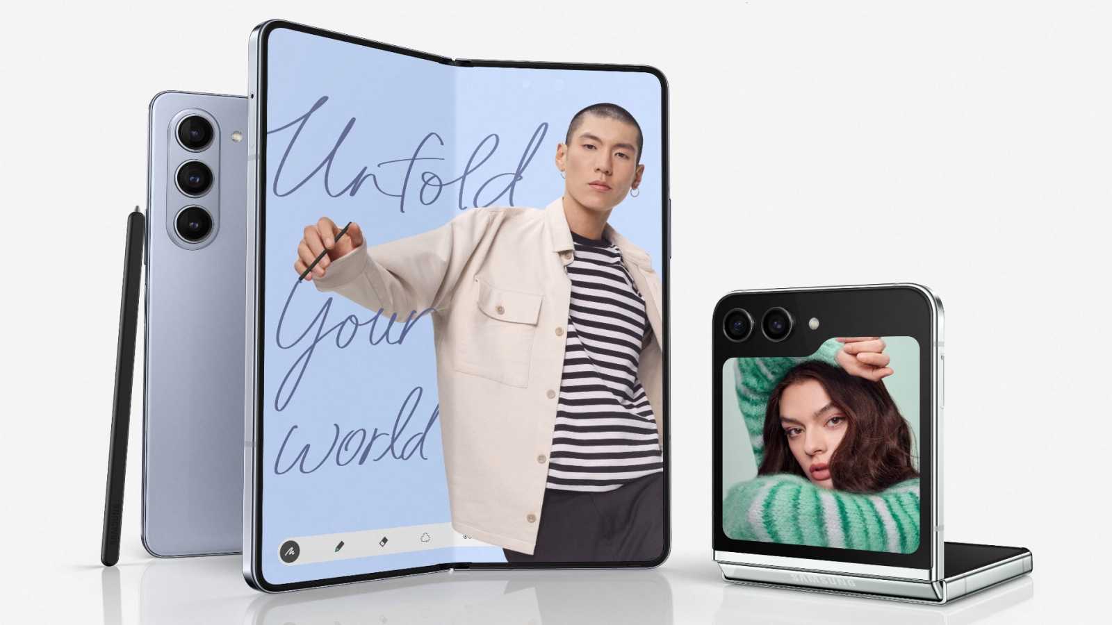 Samsung se do toho opřel: představil skládačky Fold 5 a Flip 5, luxusní příslušenství a nabušený tablet