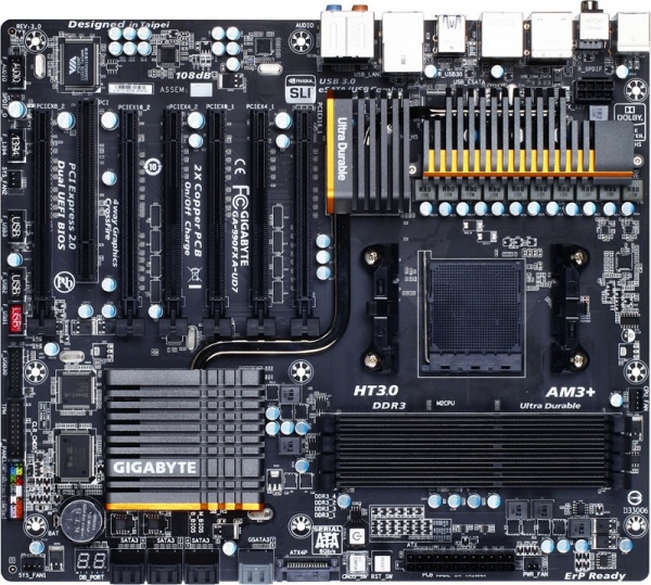 Gigabyte vydává 3.0 revizi své základní desky 990FXA-UD7