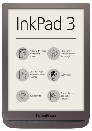 PocketBook InkPad 3: ebook čtečka se 7,8" displejem a vysokým rozlišením