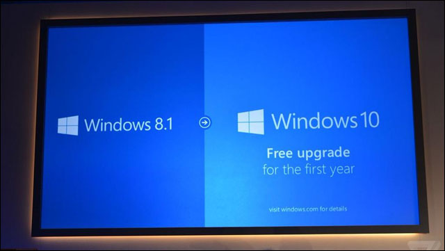 Na Windows 10 budou moci zadarmo přejít současní uživatelé Windows 8.1 a Windows 7