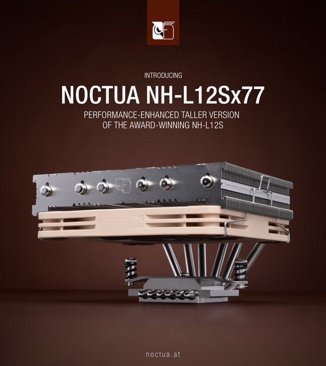 Noctua představuje nový nízkoprofilový chladič NH-L12Sx77