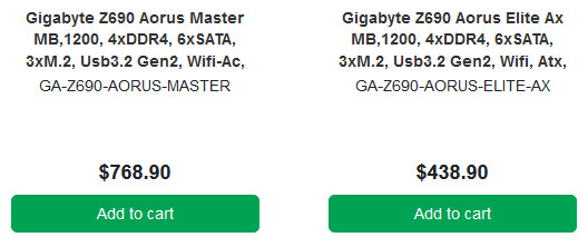 Gigabyte Z690 AORUS MASTER a Gigabyte Z690 AORUS ELITE AX