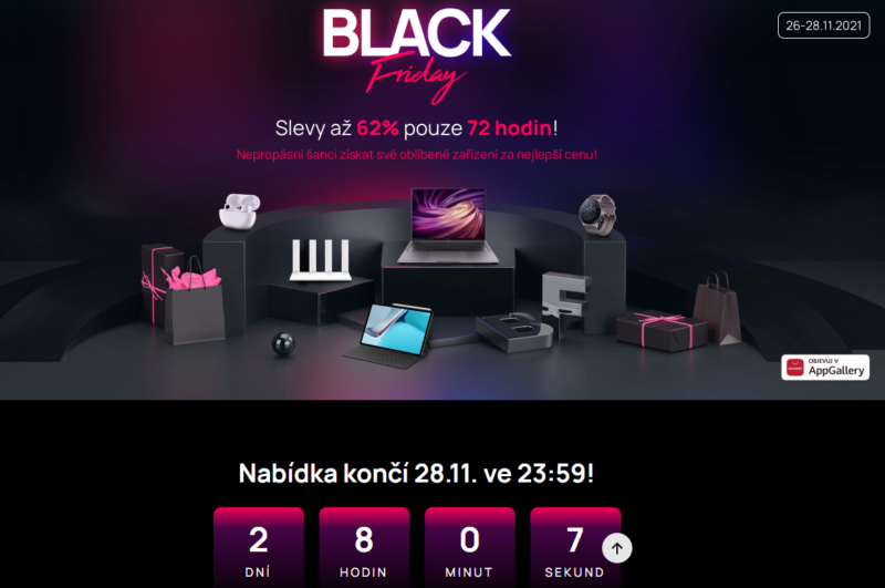 Black Friday u Huawei potrvá až do neděle