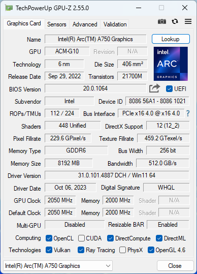 Intel Arc A750 Limited Edition: proti GeForce RTX 3060 lepší cenou