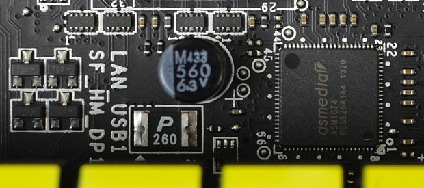 Druhý přídavný USB 3.0 řadič, tentokráte ASM1074 (další 4 porty na IO panelu)