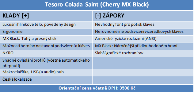 Dvě mechanické od Tesoro: kovovou, či s RGB podsvícením? 