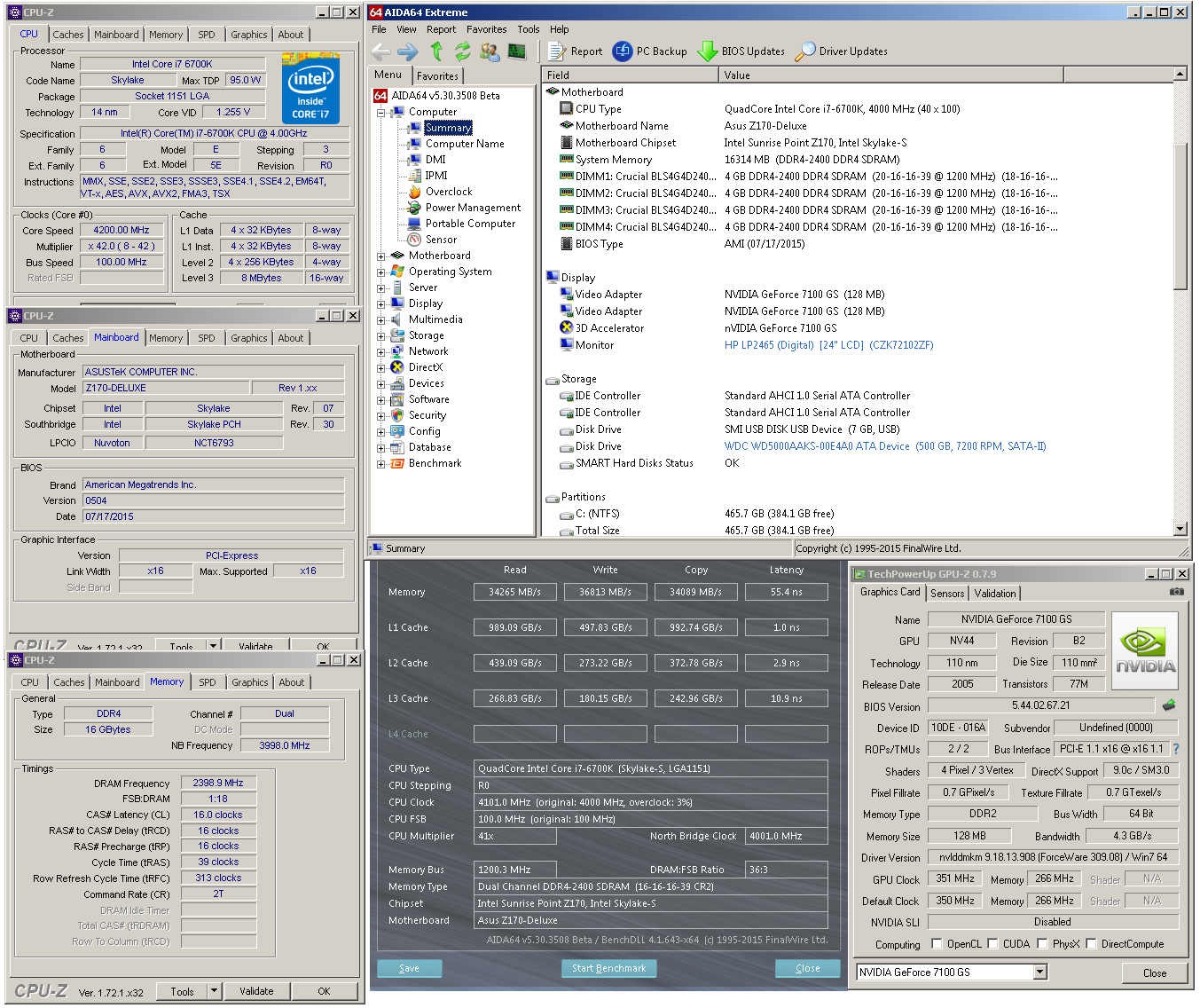 Deska Asus Z170 Deluxe + Core i7-6700K