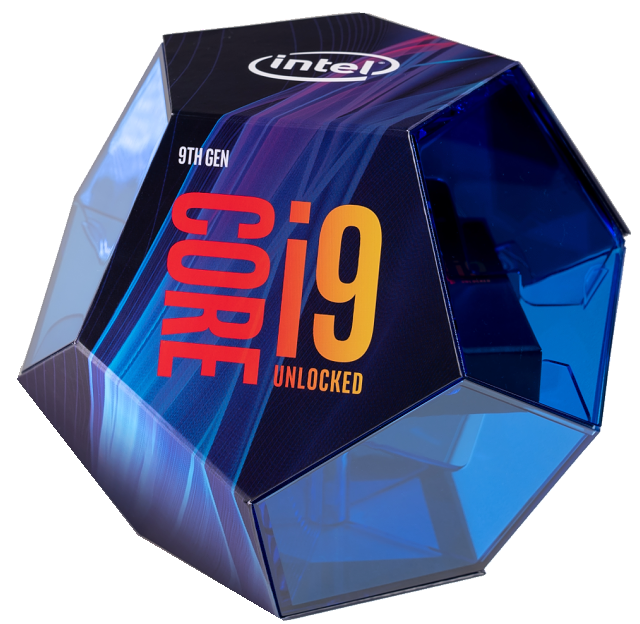 Barevná krabička procesoru Core i9–9900K