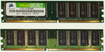 Paměti Corsair Value Select 512MB CL2.5.