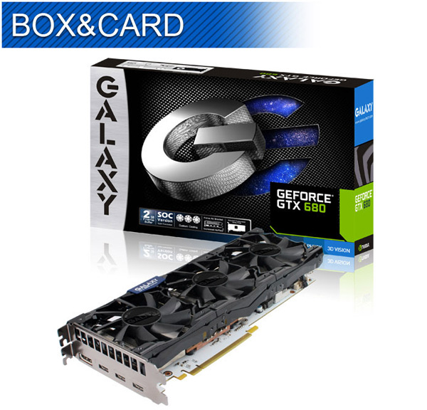 Sněhobílá GeForce GTX 680 SOC od Galaxy se třemi ventilátory