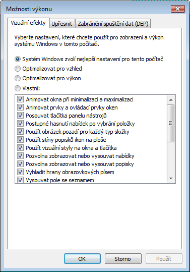 Vistalizace 4: optimalizace systému - druhá část