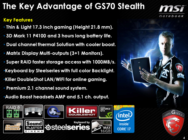 MSI GS70 Stealth – 17" herní mašina se špičkovým designem