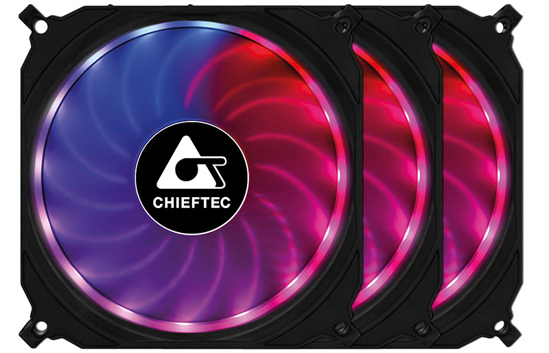 Chieftec CF-3012-RGB - sada tří RGB větráků s dálkovým ovládáním [SOUTĚŽ]