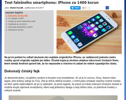 Test falošného smartfónu: iPhone za 1400 korún