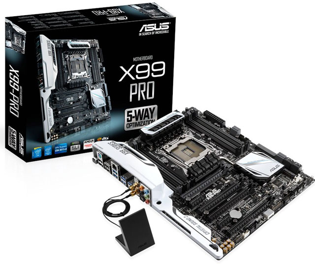 ASUS X99-Pro: vylepšená základní deska X99-A v hezčím kabátku a s Wi-Fi 