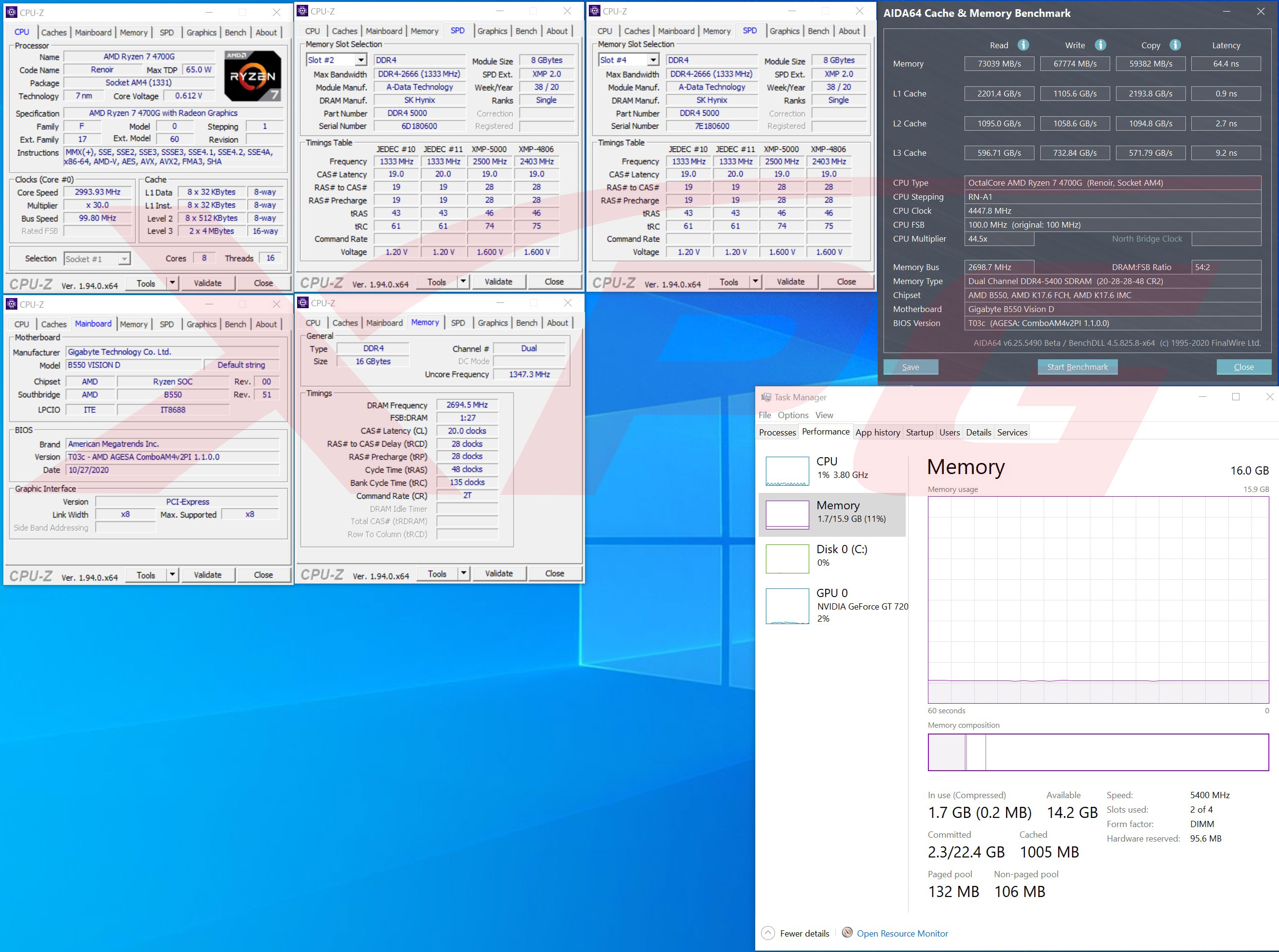 DDR4 od Adata přetaktovány na rekordních 5 400 MT/s