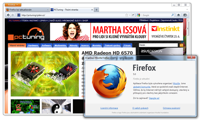 Firefox 5 je tady, jak vypadá finální verze?