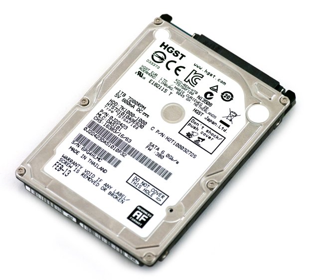 Klasický pevný disk 1TB od HGST