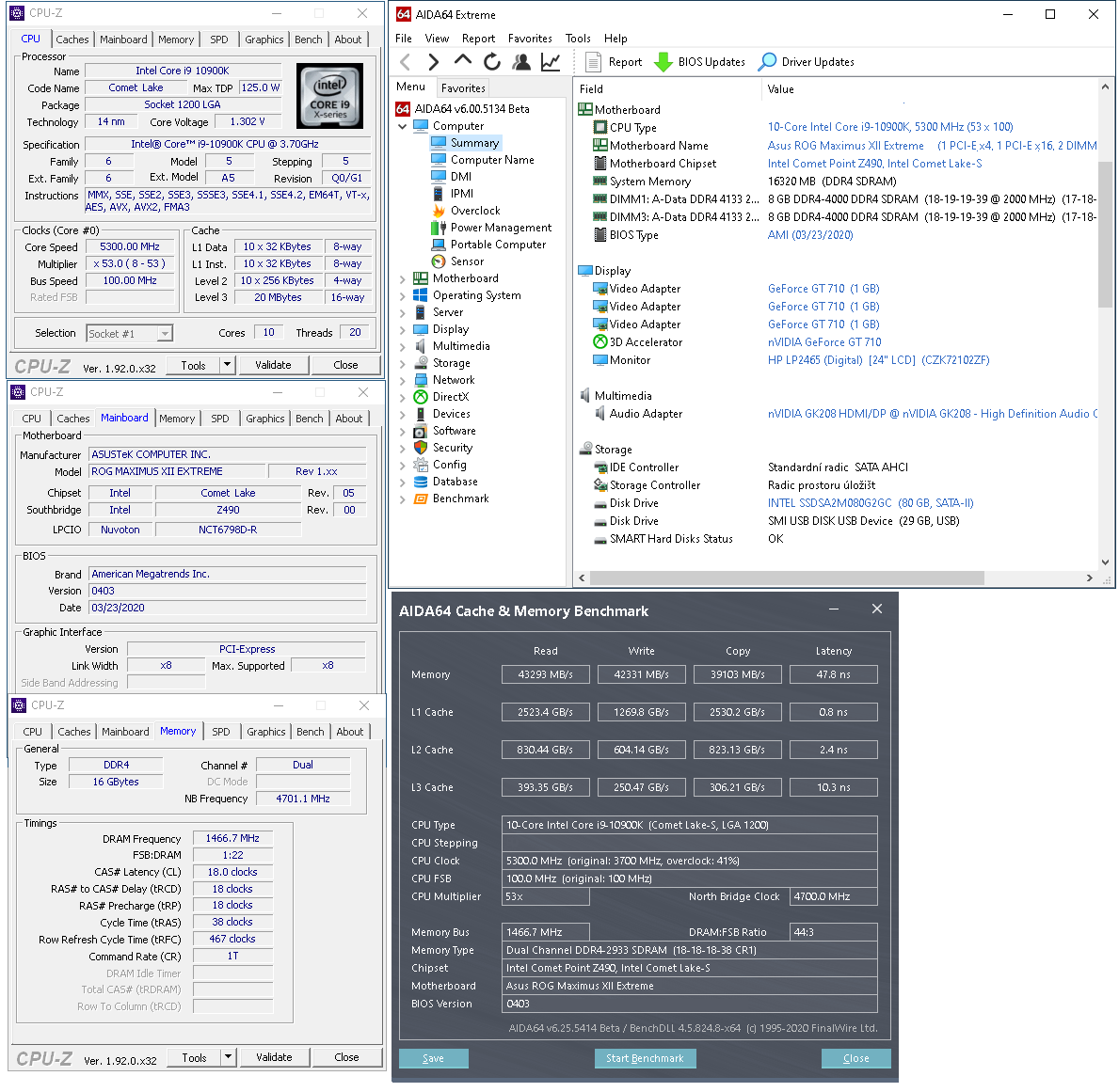 Základní deska Asus Maximus XII Extreme + Core i9-10900K