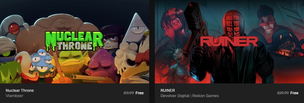 Stahujte z Epic Games Store hry Nuclear Throne a Ruiner zdarma