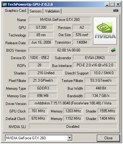 Radeon HD4870 1GB vs. GeForce GTX 260 (216 SP)