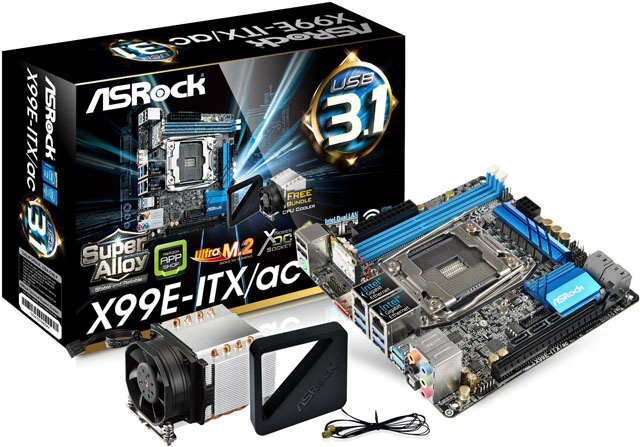 ASRock X99E-ITX/ac: první základní deska formátu mini-ITX s paticí LGA2011v3 