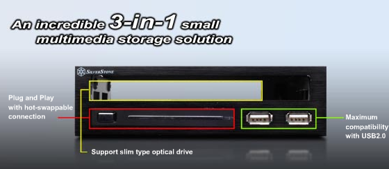 Silverstone TS 3 - mechanika, USB a HDD v jednom