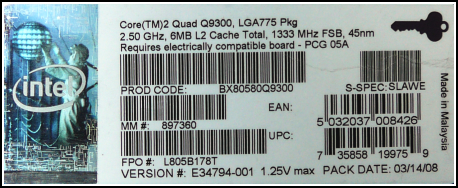 Intel Core 2 Quad Q9300 - první 45nm čtyřjádro pro masy