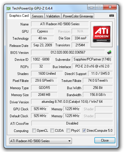 Nové GPU-Z 0.4.4 s podporou GTX 460