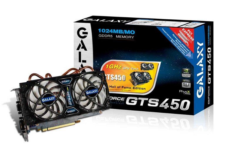 Galaxy GeForce GTS 450 Hall of Fame – grafická karta s jádrem taktovaným na 1 GHz