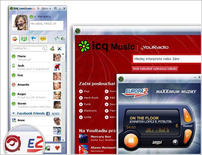Poslouchejte svoji oblíbenou hudbu na ICQ