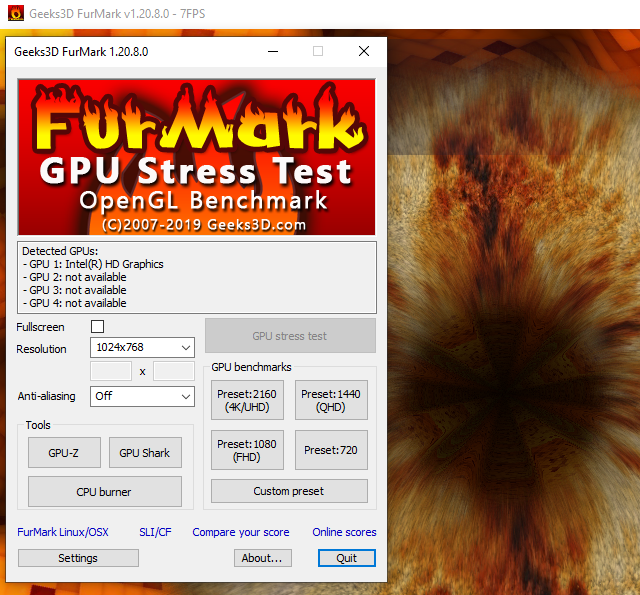 Furmark test