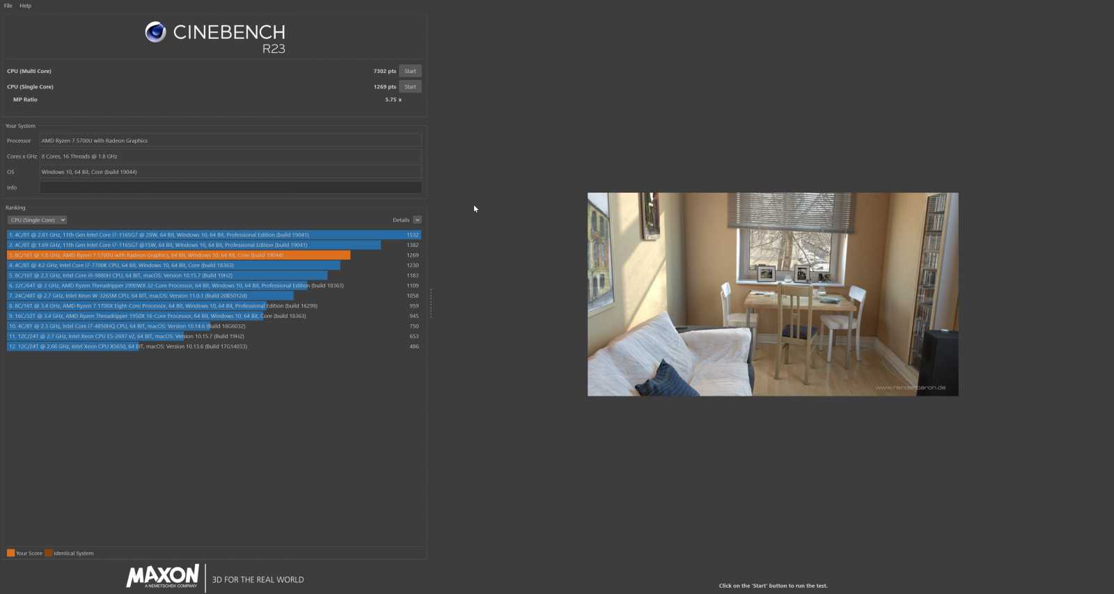 CINEBENCH R23 (2) - single thread