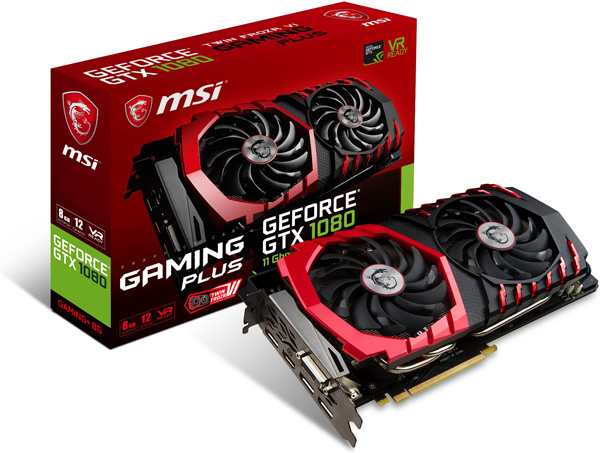 Grafická karta nVidia GeForce GTX 1080 – MSI GeForce GTX 1080 GAMING+ 8G