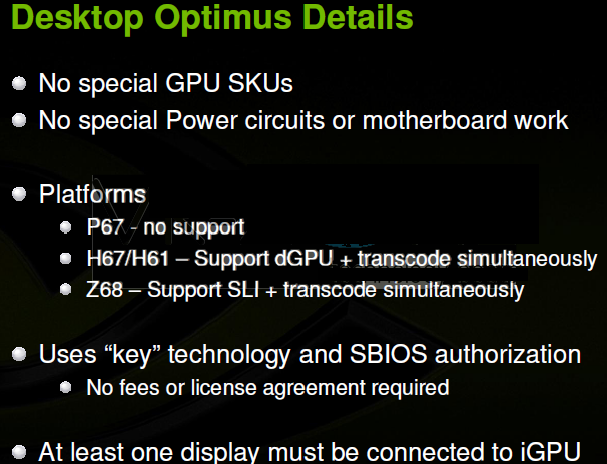 Nvidia Synergy - Optimus pro Desktop