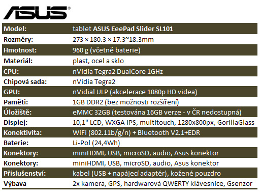 Těžkotonážní tablet Asus EeePad Slider – na práci, ne na blbiny