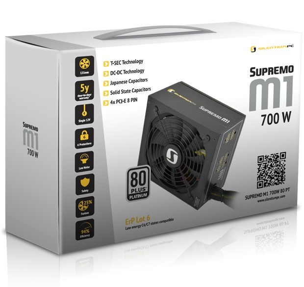 700W PSU SilentiumPC Supremo M1 Platinum je nyní k dostání