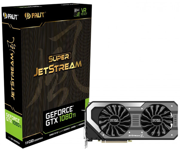 Palit přichází s grafickou kartou GeForce GTX 1080 Ti v provedení JetStream a Super JetStream