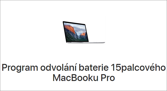 Apple zdarma mění baterie u svých MacBooků kvůli nebezpečí přehřívání