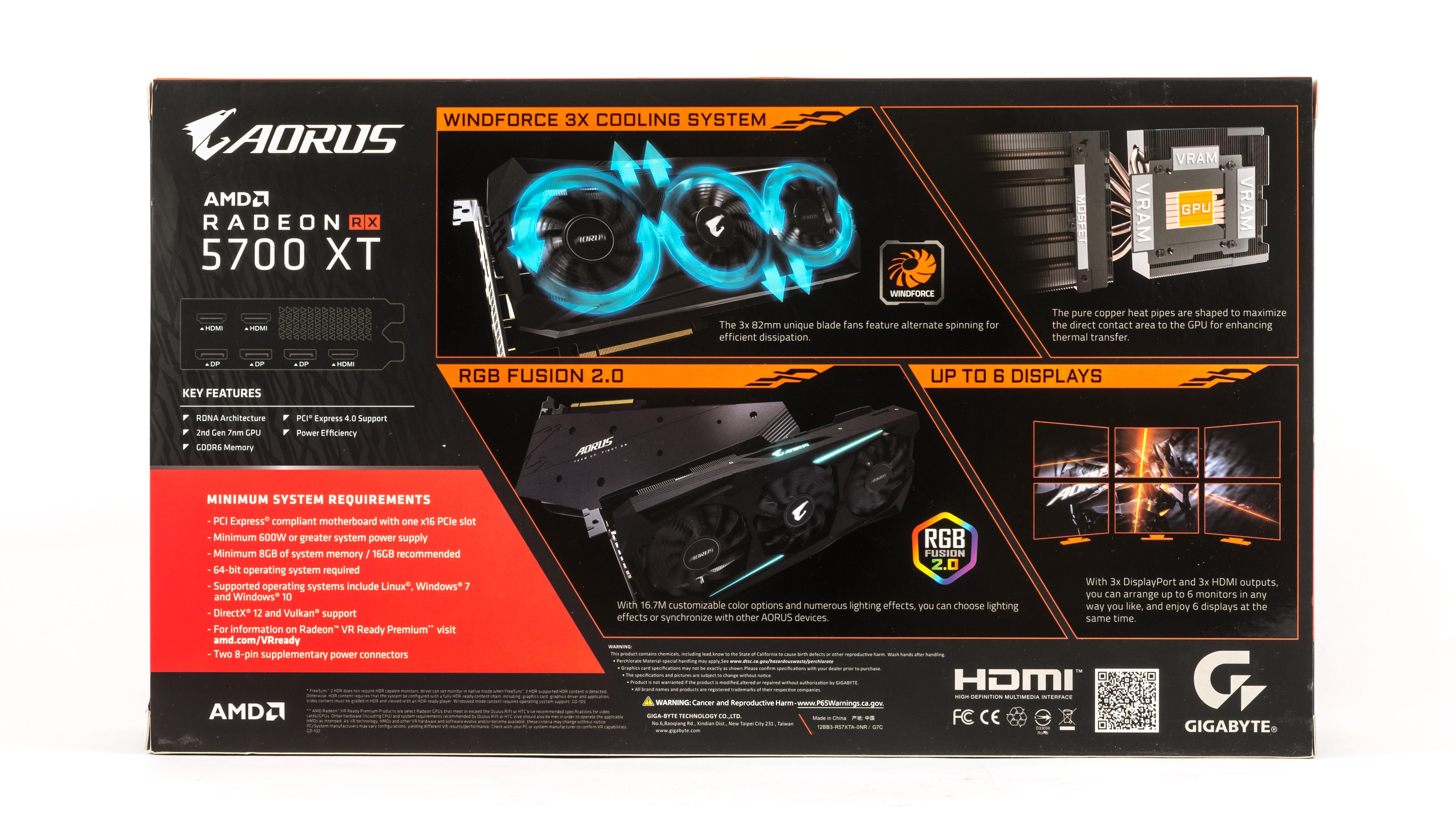 Aorus RX 5700 XT v testu: dobrý chladič a šest výstupů