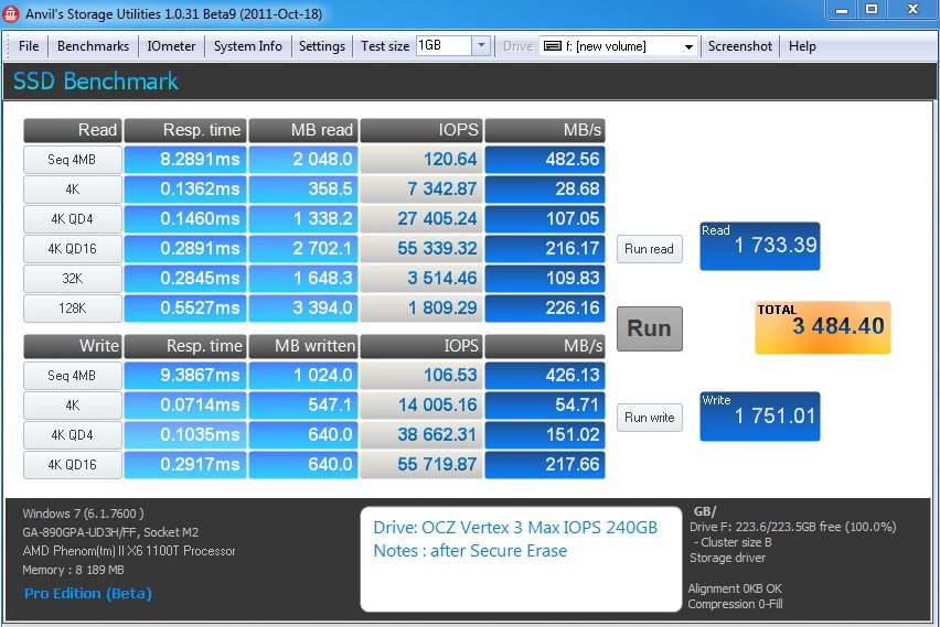 OCZ Vertex 3 Max IOPS – úžasný výkon jiných pamětí