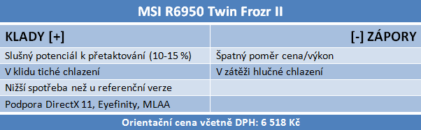 Test dvou Radeonů – MSI R6870 Hawk a R6950 Twin Frozr II