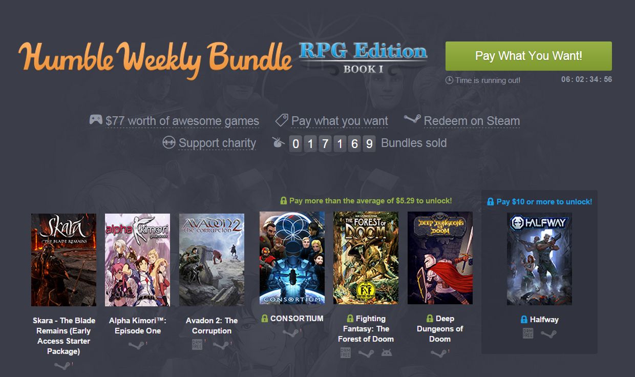 Nejnovější slevová nabídka Humble Bundle cílí na RPG hráče