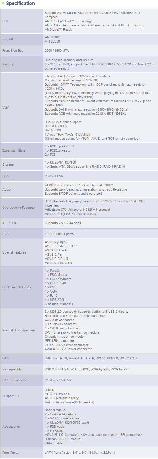 ASUS M2A-VM AMD690G HDMI - základ pro multmediální PC za 2000Kč