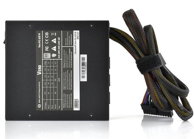 Firma SilentiumPC představila své nové 600W PSU Vero M1 se semi-modulární kabeláží 