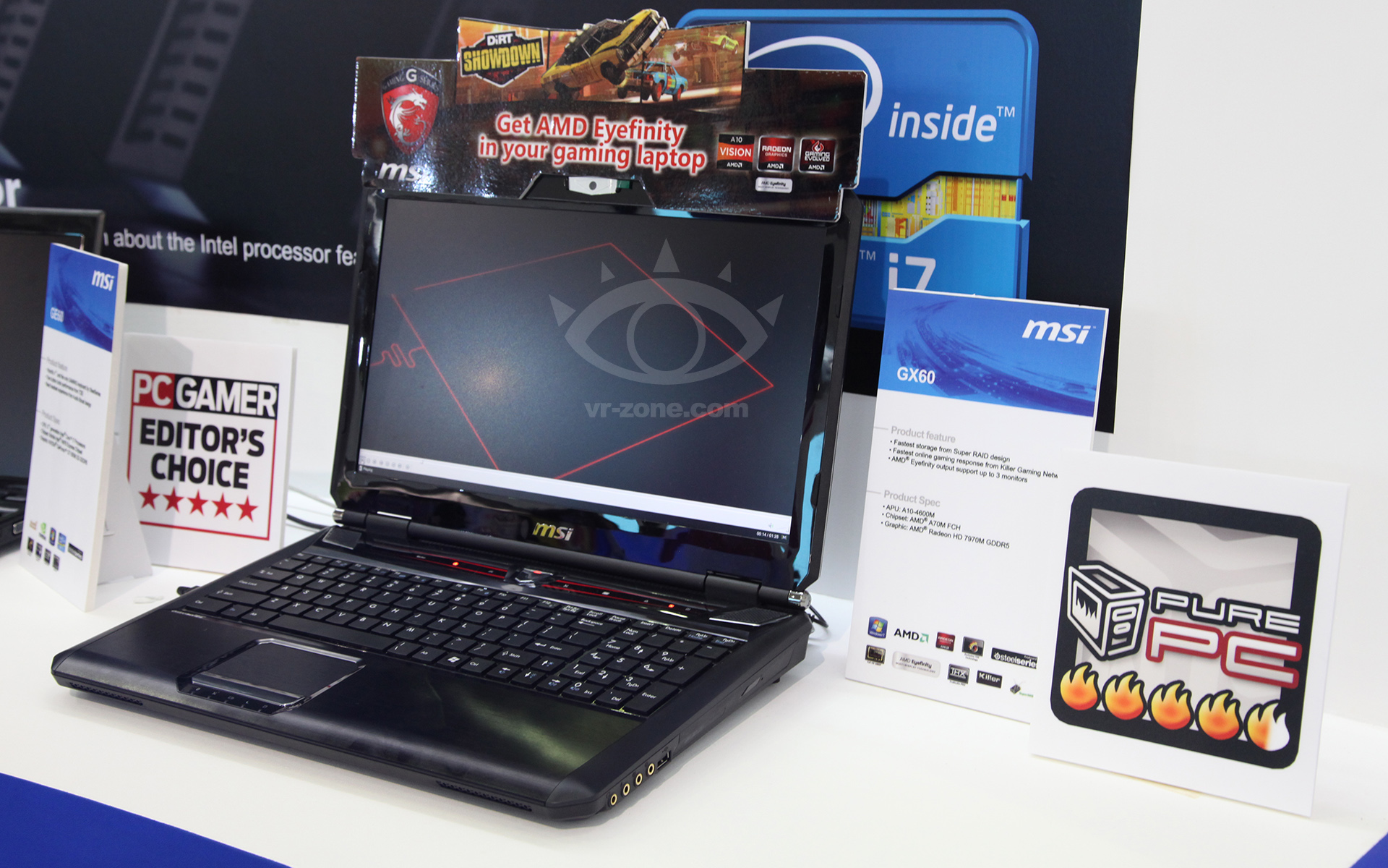 MSI GX60: Herní notebook s Radeonem HD 7970M a APU Trinity